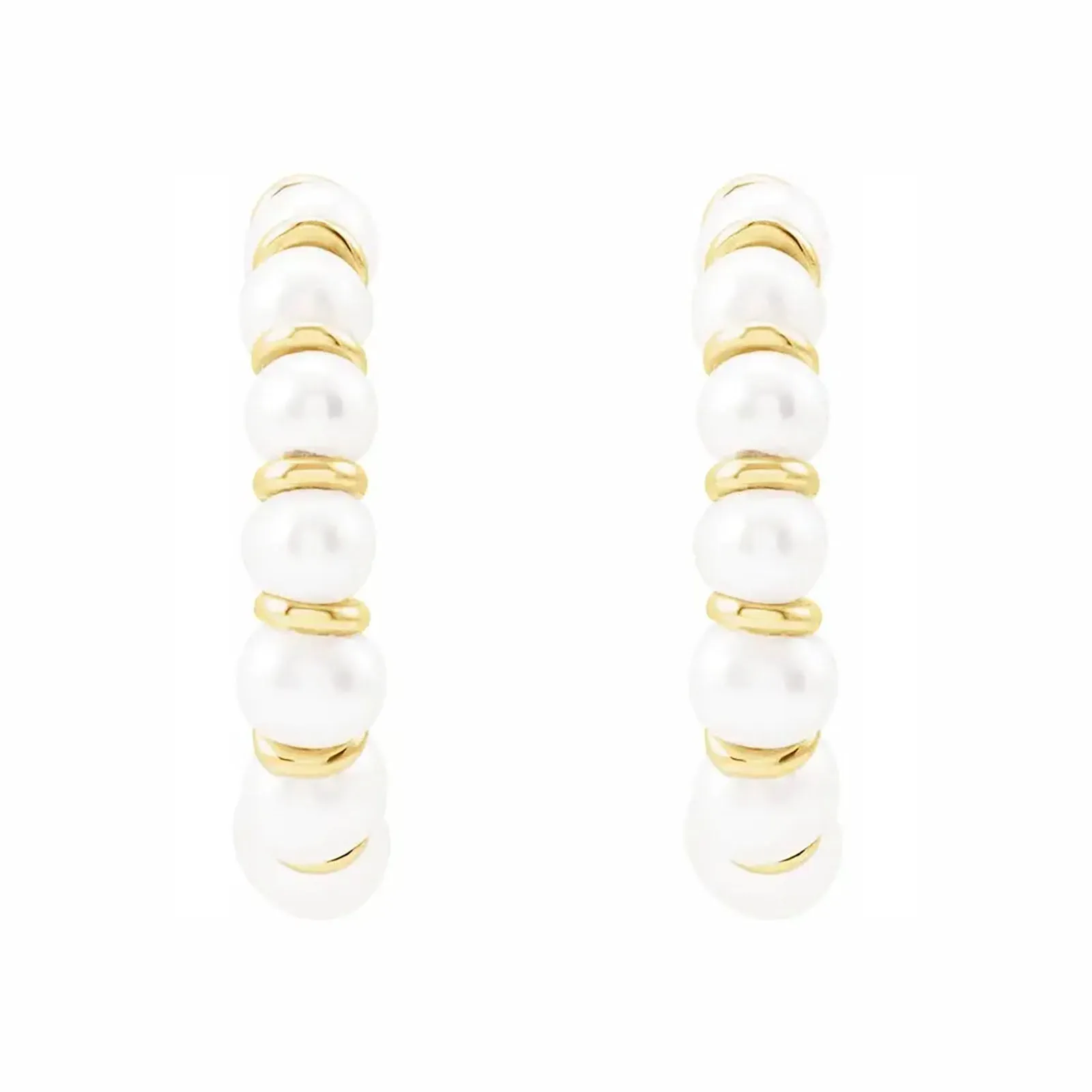 Cultured Freshwater Pearl Hoop Earrings