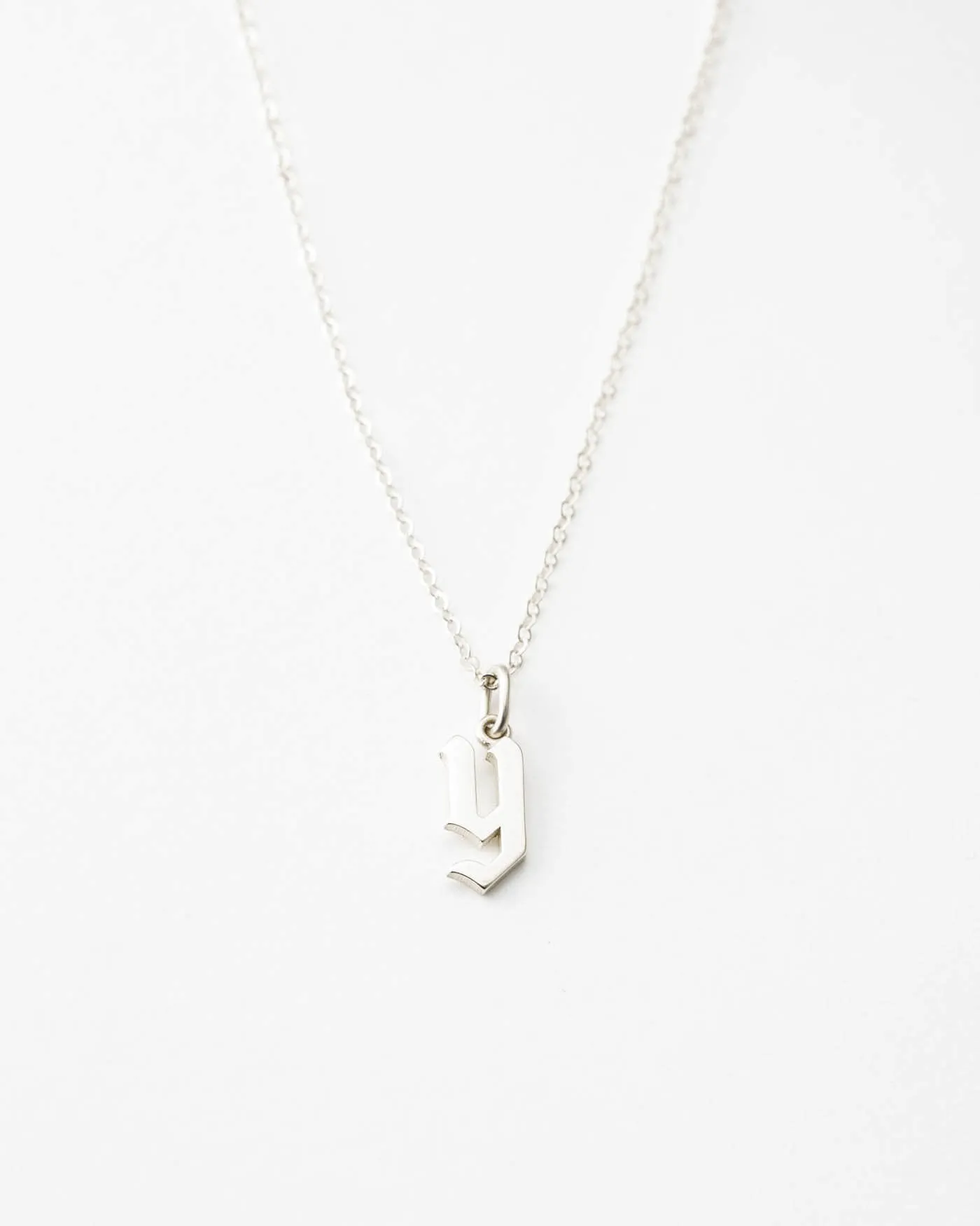 Dainty Gothic Initial Necklace