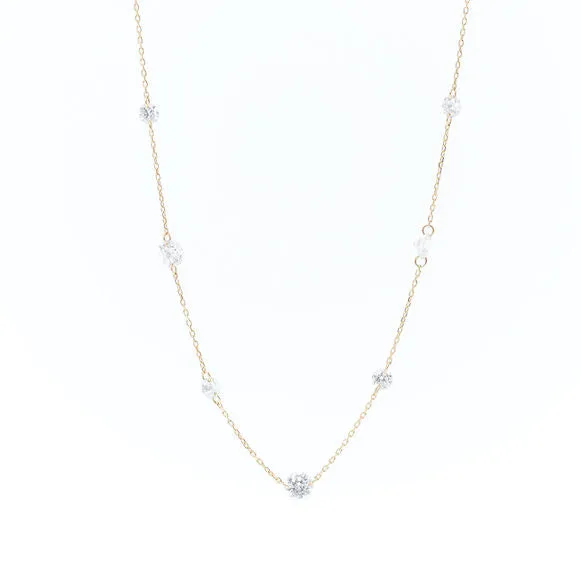 Dana?? 18K Gold Necklace w. 7 Diamonds
