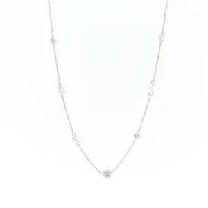 Dana?? 18K Gold Necklace w. 7 Diamonds
