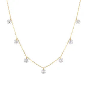 Dana?? 18K Gold, Whitegold or Rosegold Necklace w. Diamonds, 1.68ct