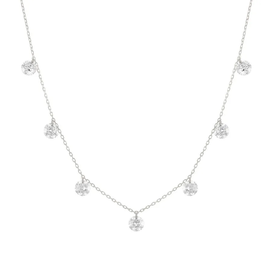 Dana?? 18K Gold, Whitegold or Rosegold Necklace w. Diamonds, 1.68ct