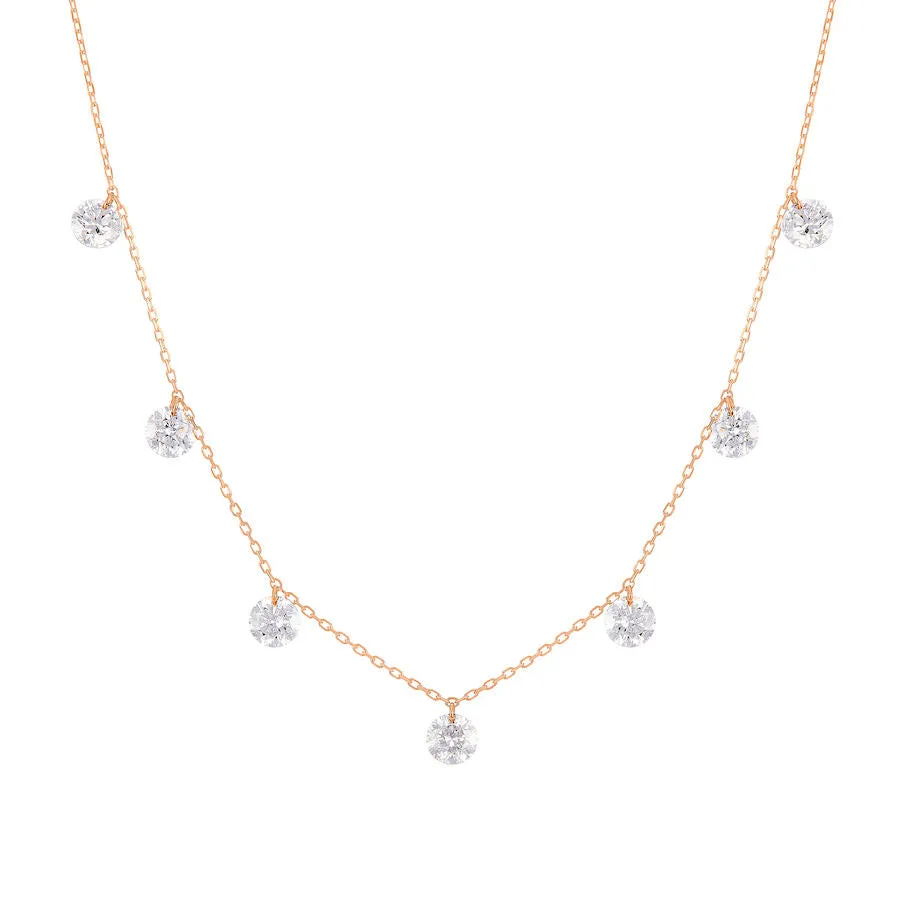 Dana?? 18K Gold, Whitegold or Rosegold Necklace w. Diamonds, 1.68ct