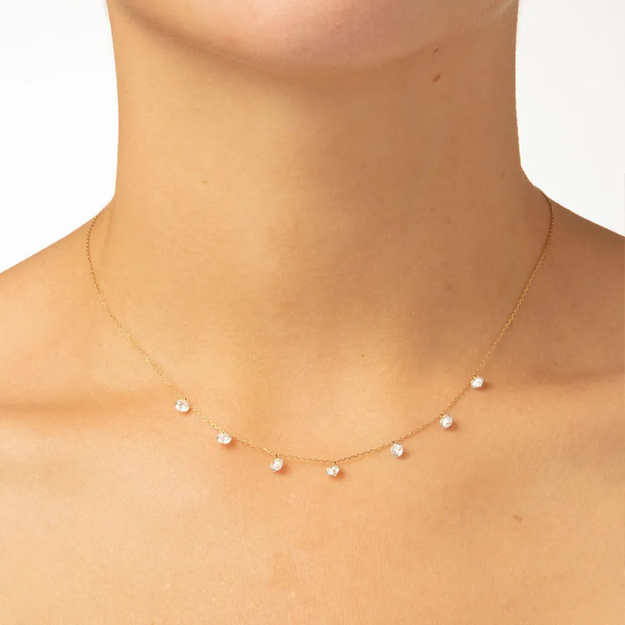Dana?? 18K Gold, Whitegold or Rosegold Necklace w. Diamonds, 1.68ct
