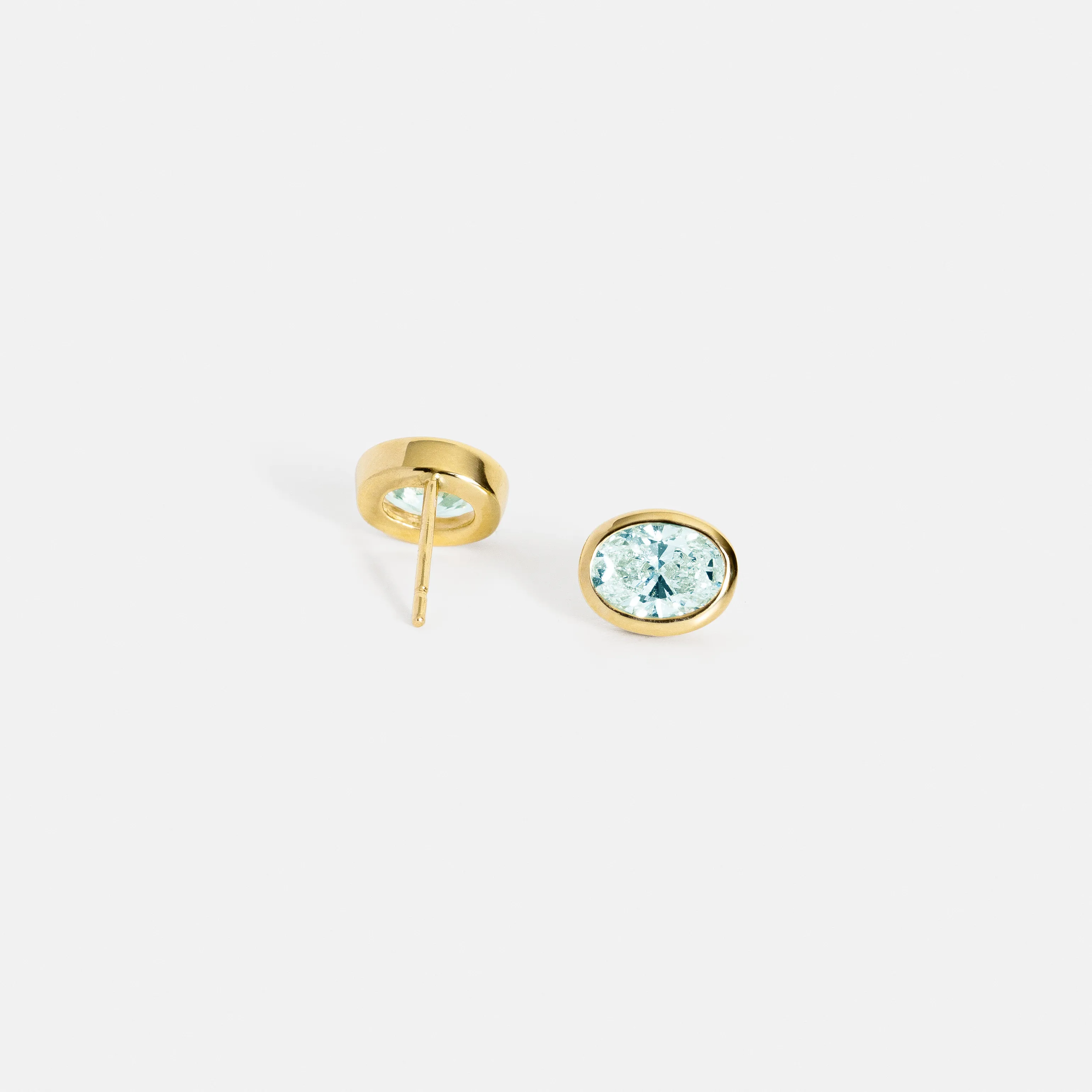 Dana Earrings with Aquamarine
