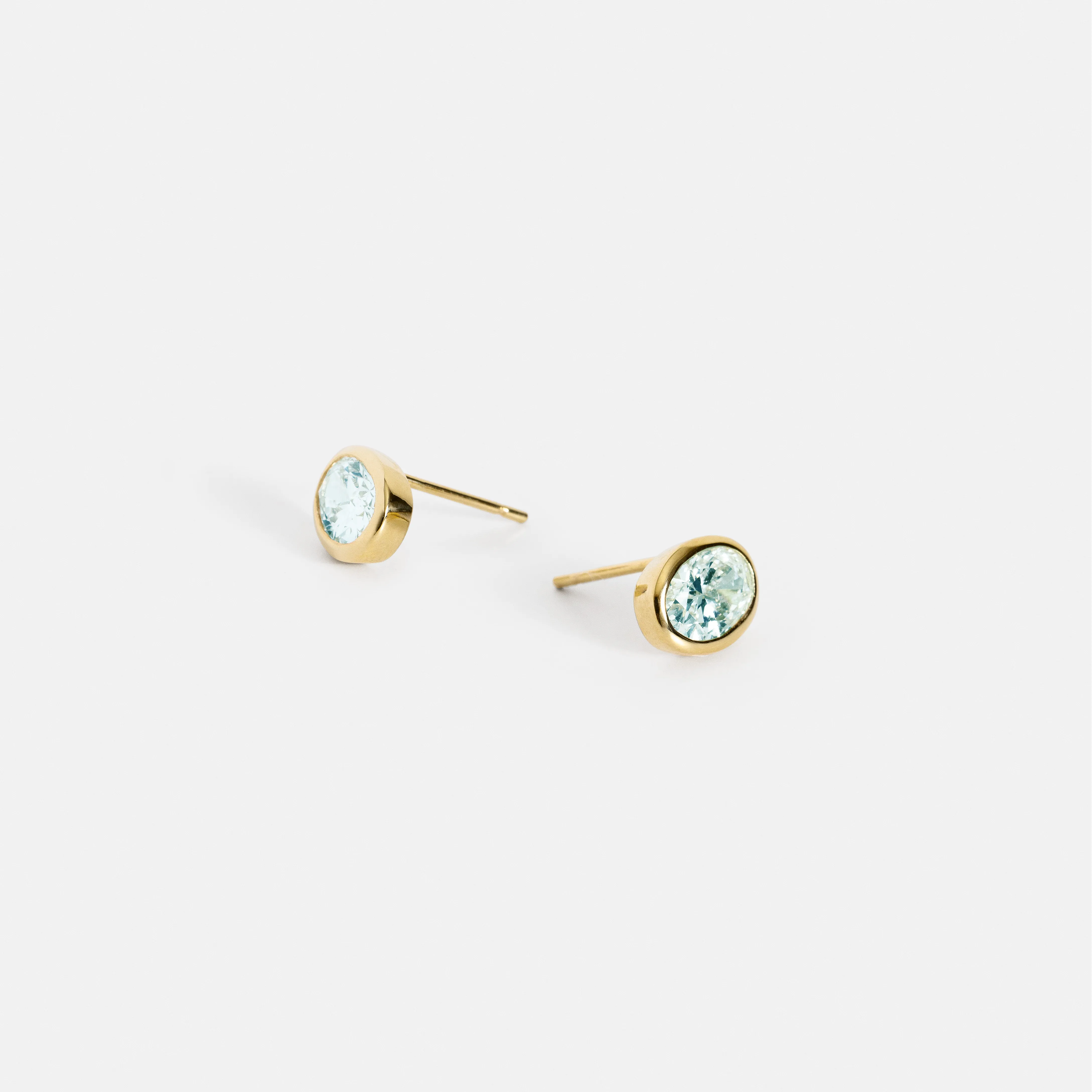 Dana Earrings with Aquamarine