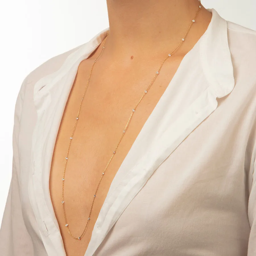 Dana?? Princess 18K Gold Necklace w. Diamonds