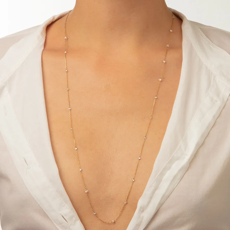 Dana?? Princess 18K Gold Necklace w. Diamonds