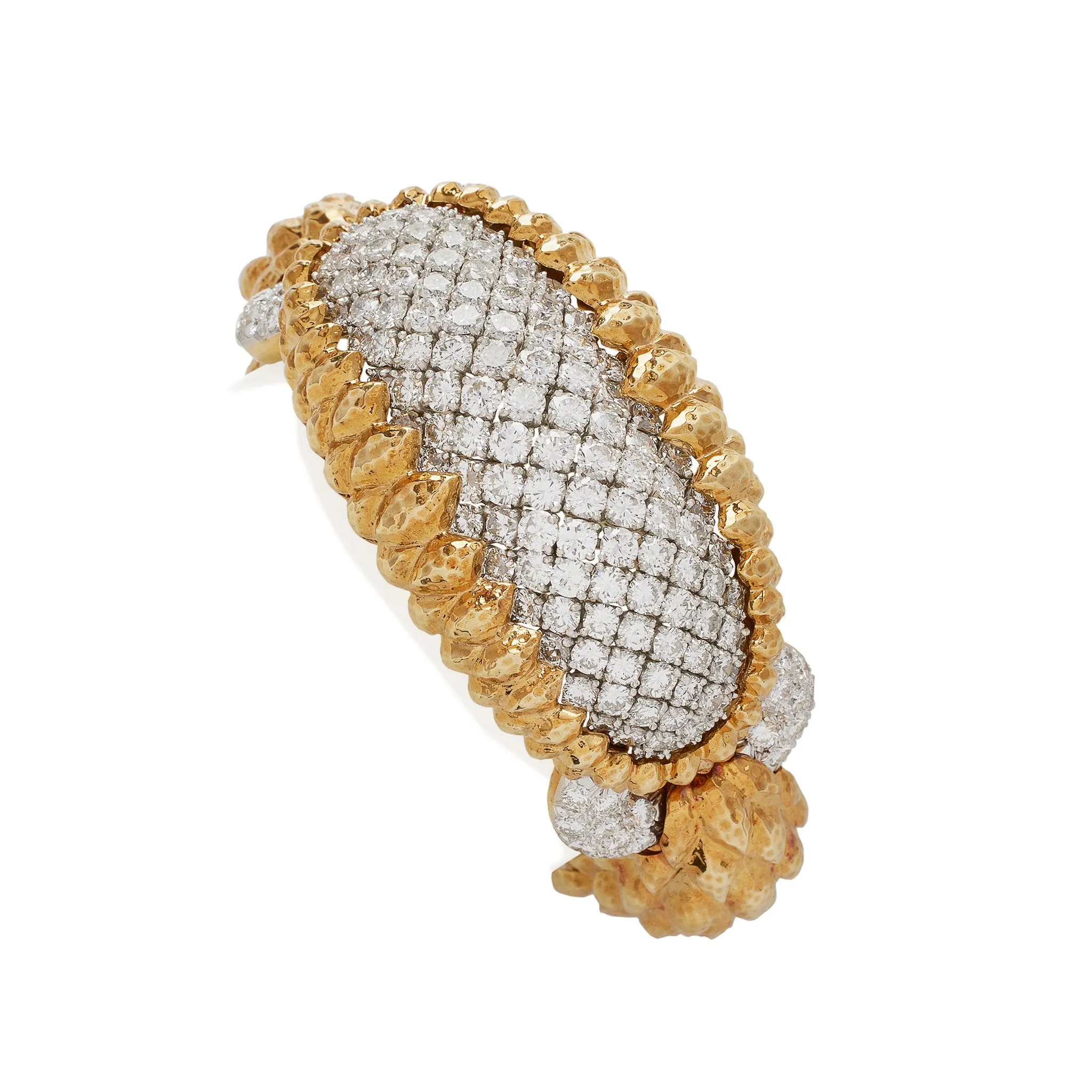 David Webb New York Unique ??Crosshatch?? Diamond Bracelet