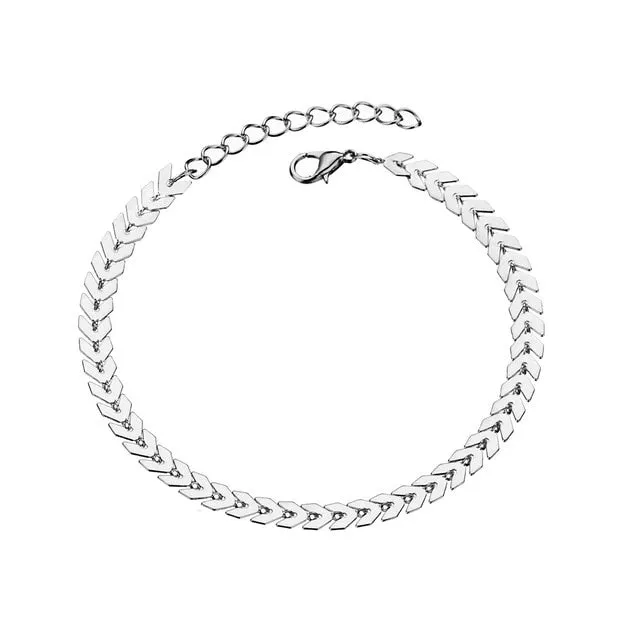 Delicate Summer Beach Women Tassel Star Pendant Layers Ankle 3 Pcs/Lot Link Chain Anklets Foot Bracelet On The Leg Jewelry