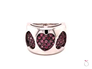 Designer Pink Tourmaline Convertible Hearts Ring By Assor Gioielli