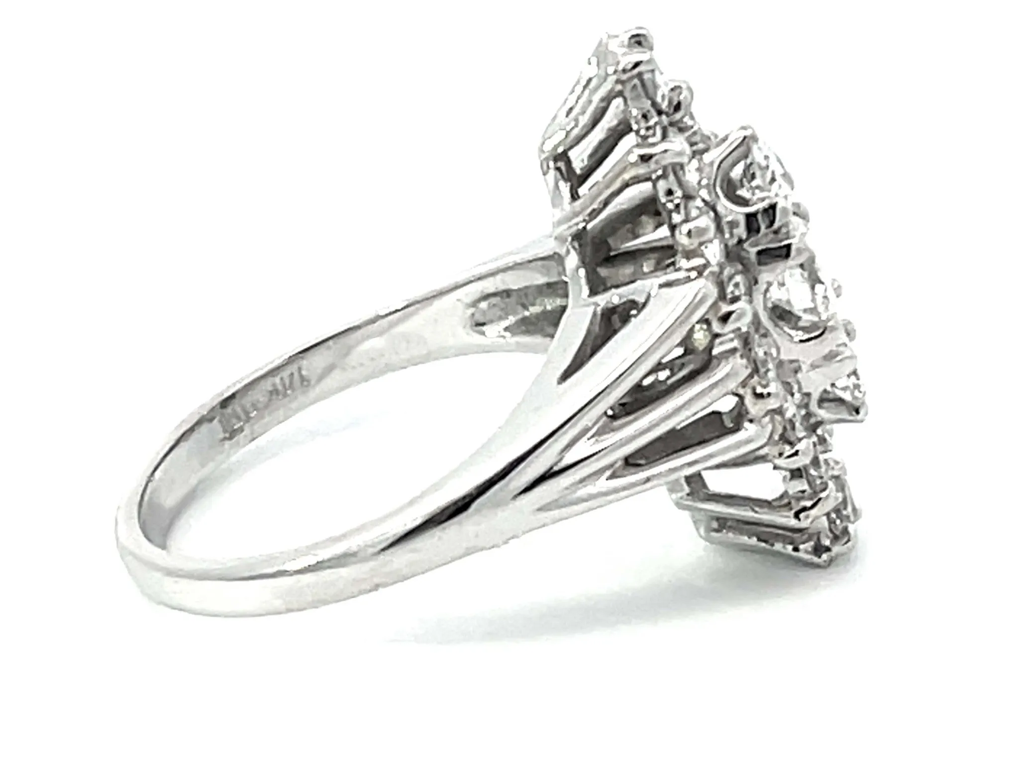 Diamond Cluster Ring in 14k White Gold