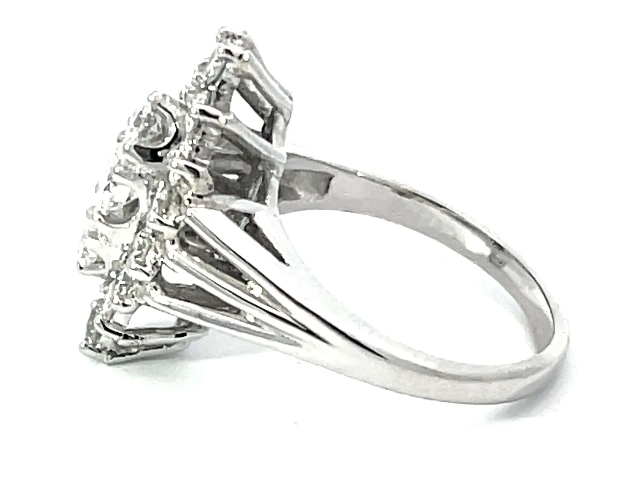 Diamond Cluster Ring in 14k White Gold