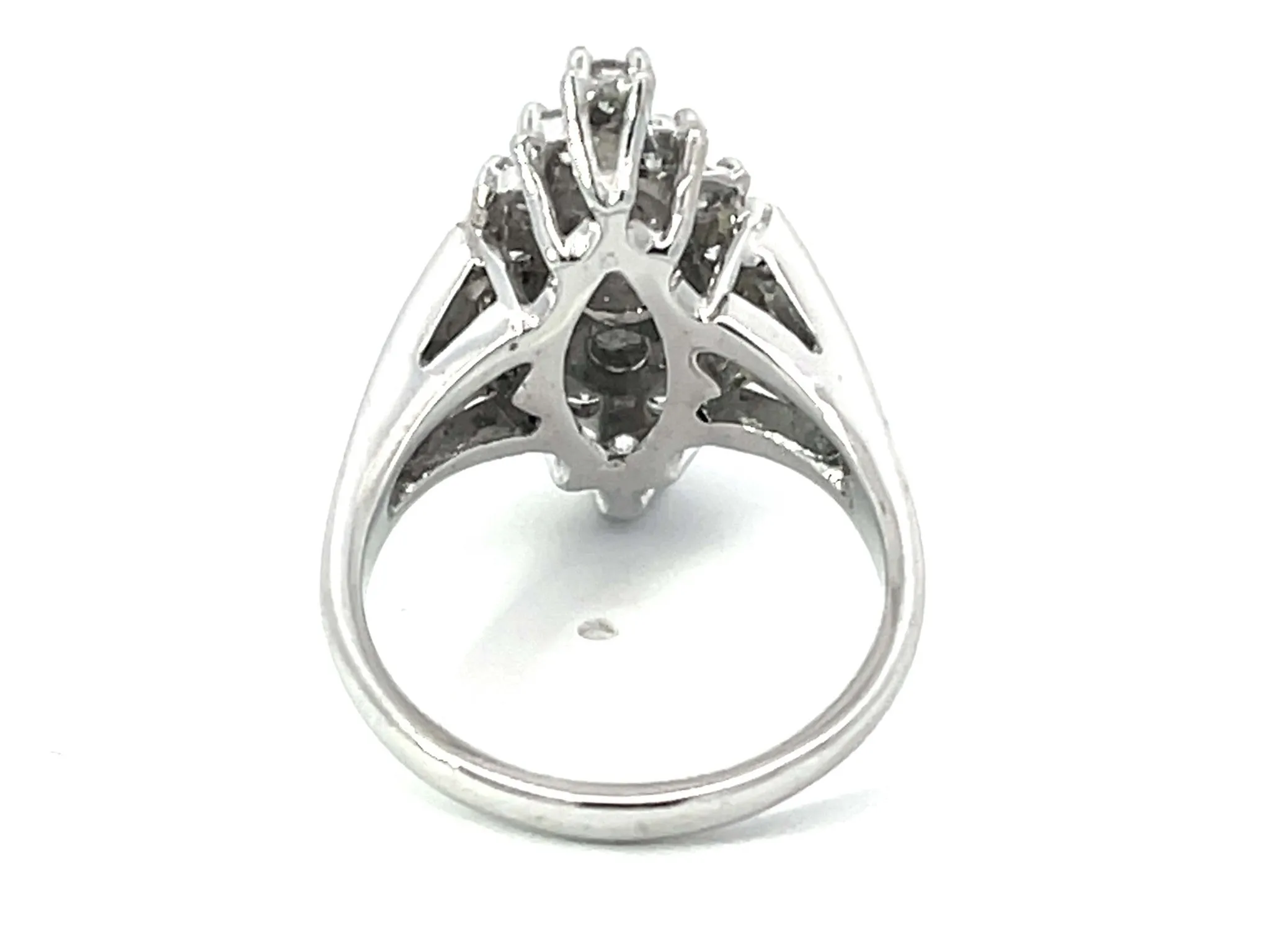 Diamond Cluster Ring in 14k White Gold