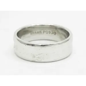 Diana Designer 7mm Wide Wedding Band Ring Palladium Size 8.75