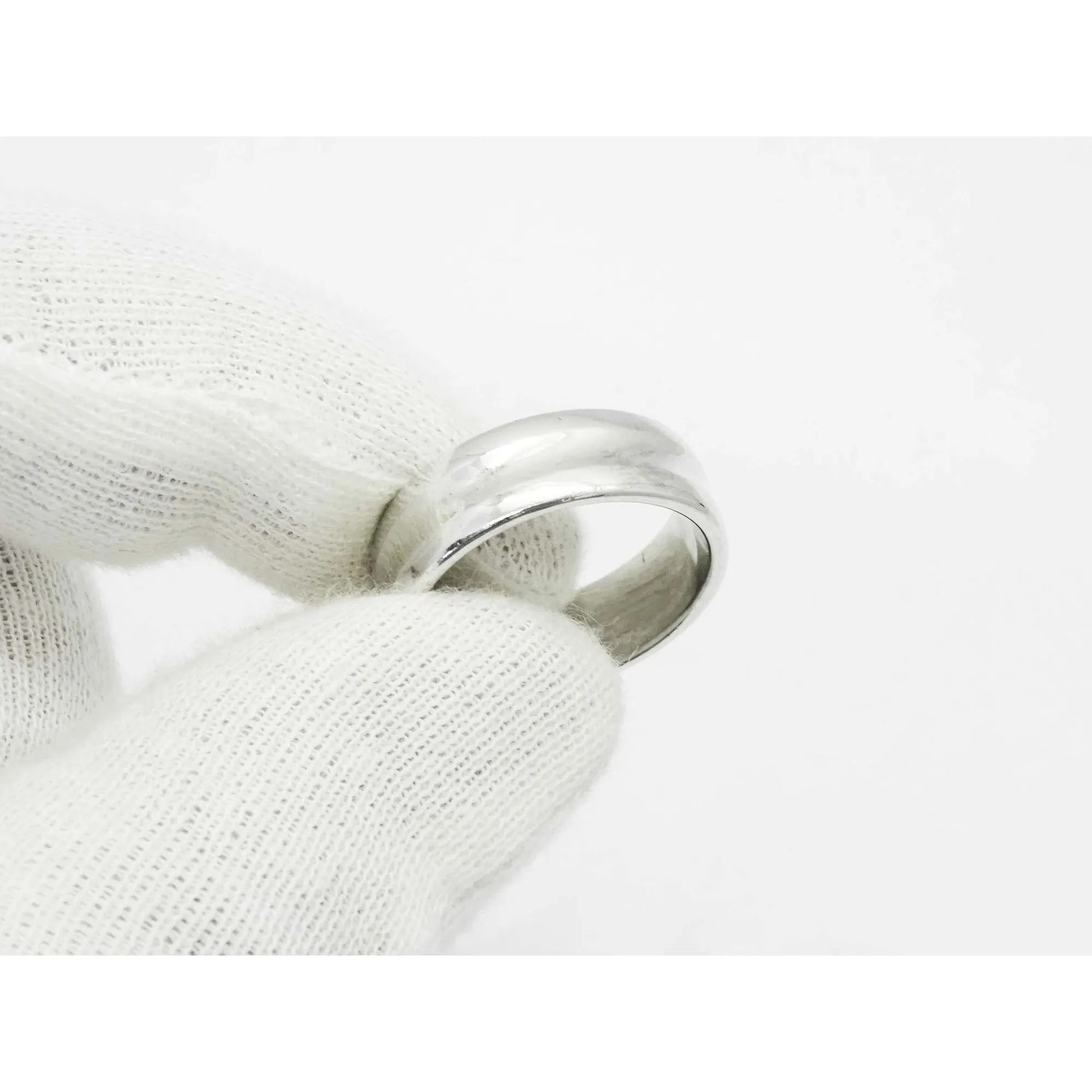 Diana Designer 7mm Wide Wedding Band Ring Palladium Size 8.75