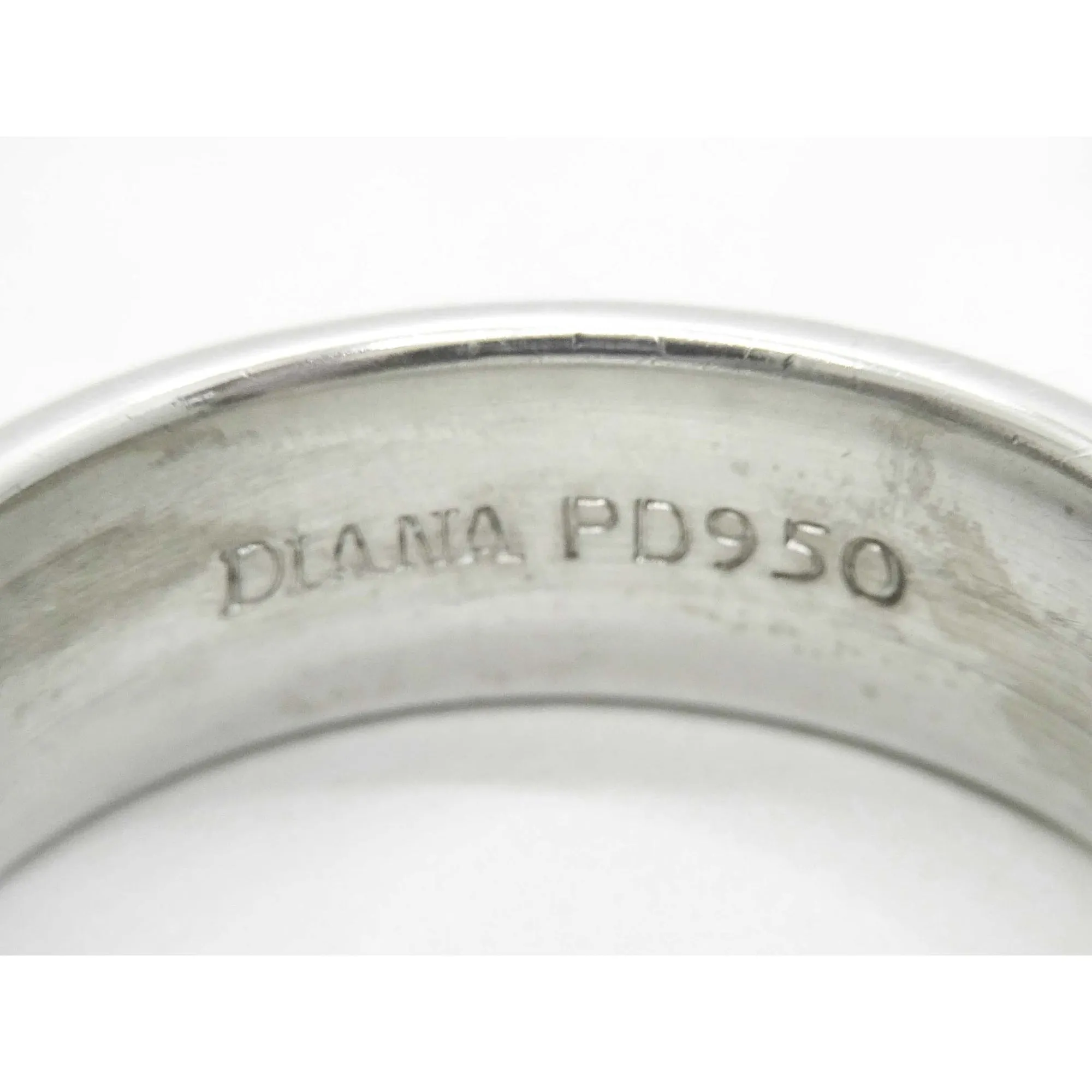 Diana Designer 7mm Wide Wedding Band Ring Palladium Size 8.75