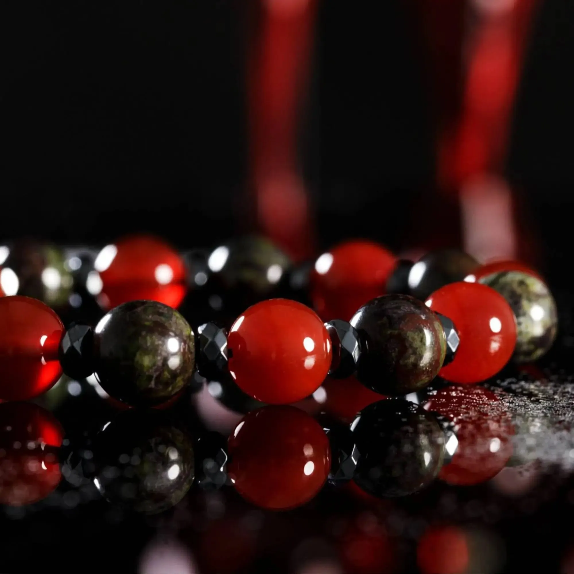 Dragon Blood??? Jasper - Carnelian Bracelet IV (10mm)