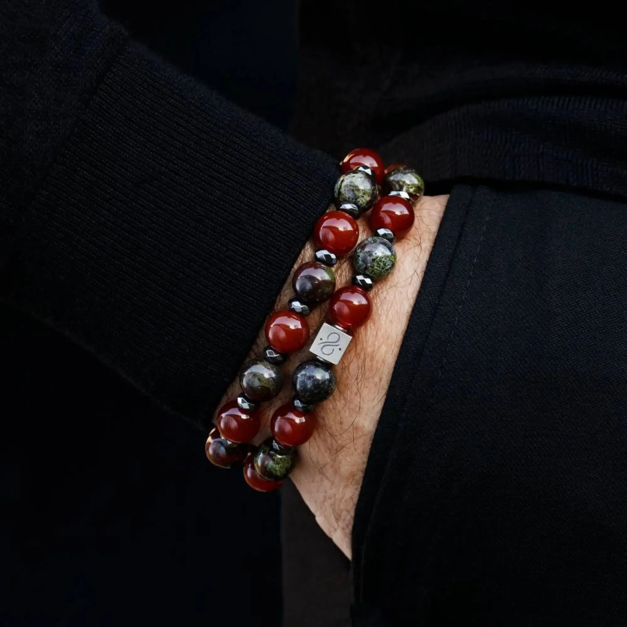 Dragon Blood??? Jasper - Carnelian Bracelet IV (10mm)