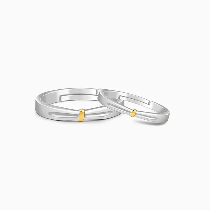 Dual Tone Twin Flame Couple Bands