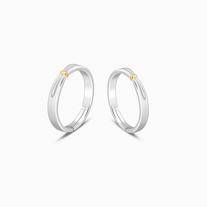 Dual Tone Twin Flame Couple Bands