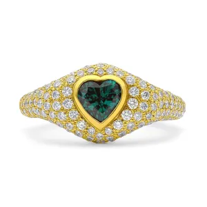 Dusted Amore Alexandrite Signet Ring