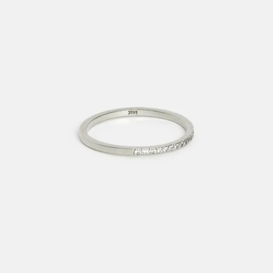 Eile Ring in White Gold with Diamonds