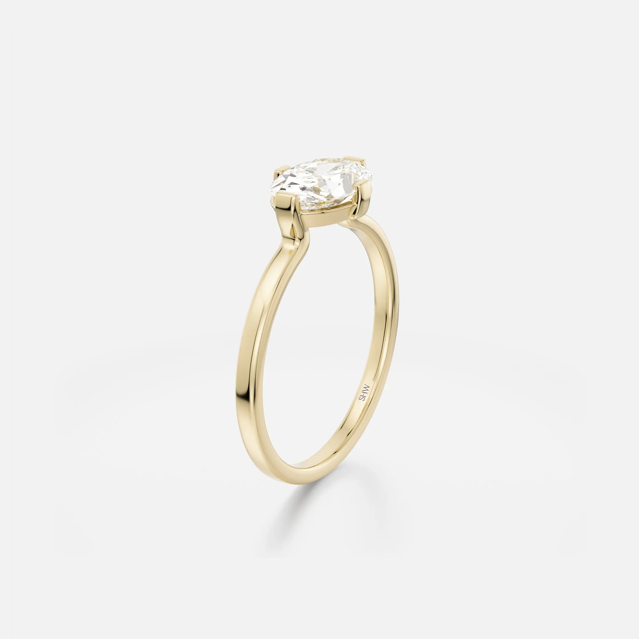 Ema Ring with 1.00ct Natural Diamond in Gold