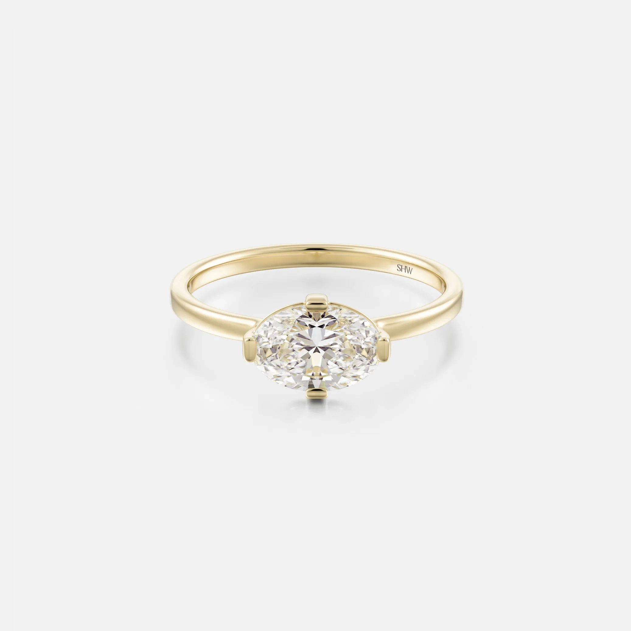Ema Ring with 1.00ct Natural Diamond in Gold