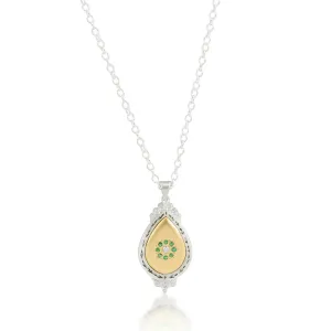 Emerald & Diamond Melody Pendant Necklace