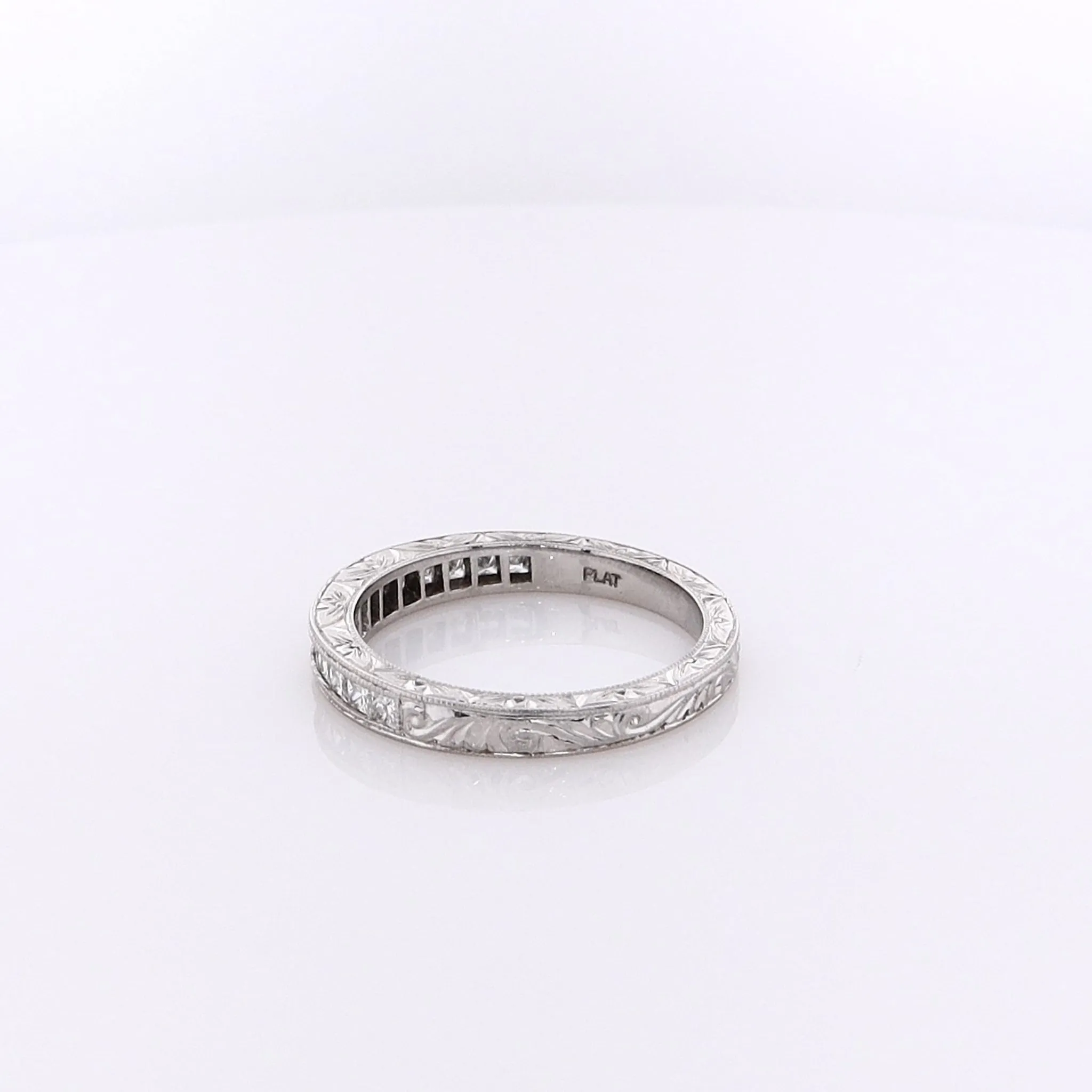 ESJ Flyer Fit Platinum Diamond Wedding Band