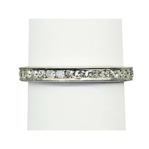 Estate 0.27 ctw Natural Diamond Eternity Band Ring Platinum Size 6