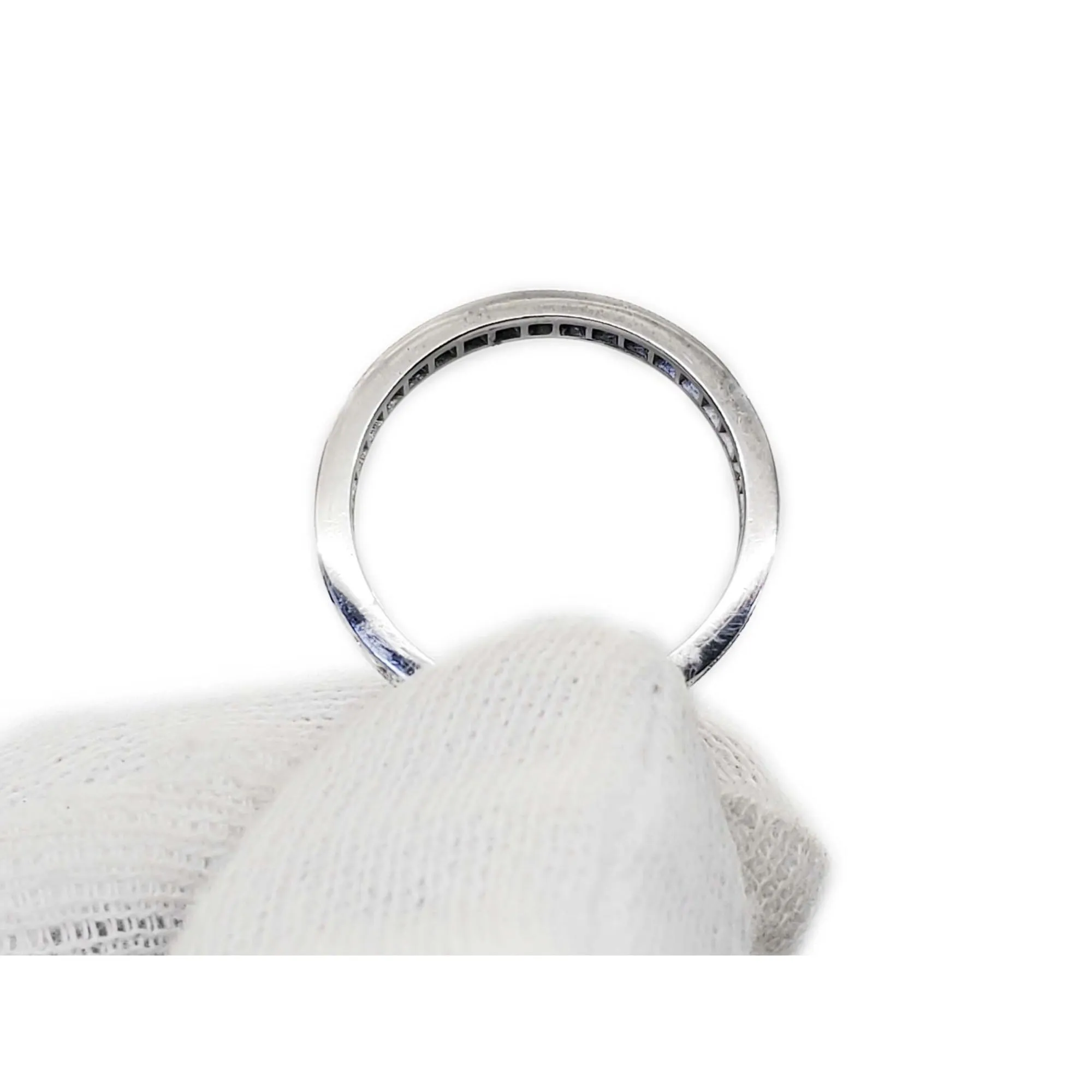 Estate 0.27 ctw Natural Diamond Eternity Band Ring Platinum Size 6