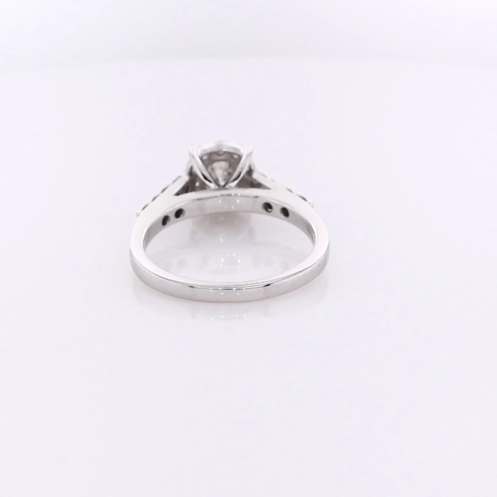 Estate 14 Karat White Gold Diamond Engagement Ring