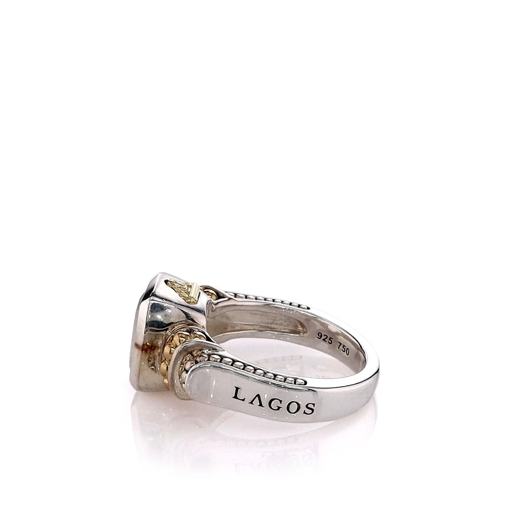 Estate Lagos Two-Tone Rittenhouse Collection White Topaz Ring