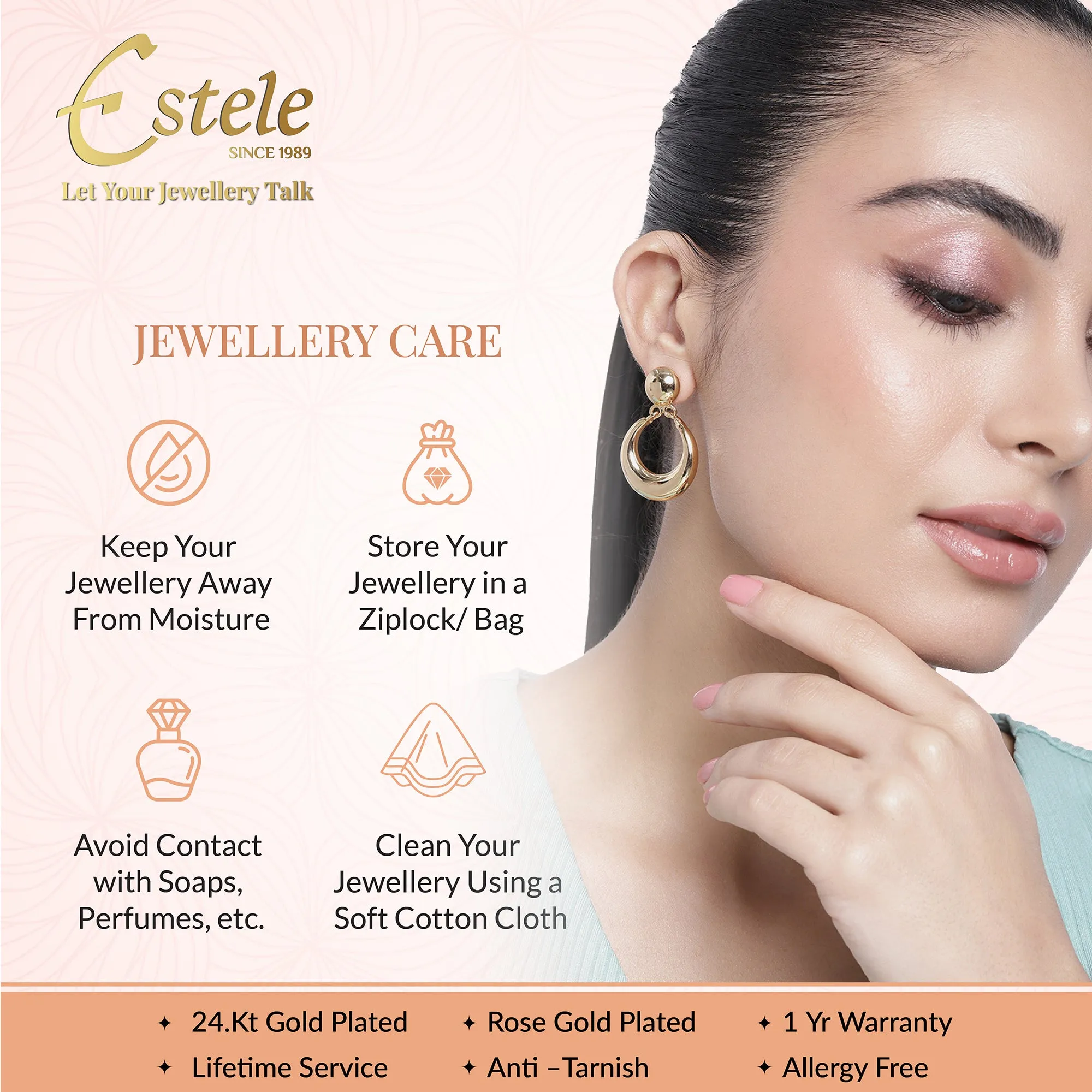 Estele Eternal Radiance: Delicate & Lightweight American Diamond Bracelet with Glossy Gold Plated for Women A Statement of Luxury & Grace