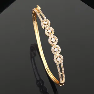 Estele Eternal Radiance: Delicate & Lightweight American Diamond Bracelet with Glossy Gold Plated for Women A Statement of Luxury & Grace