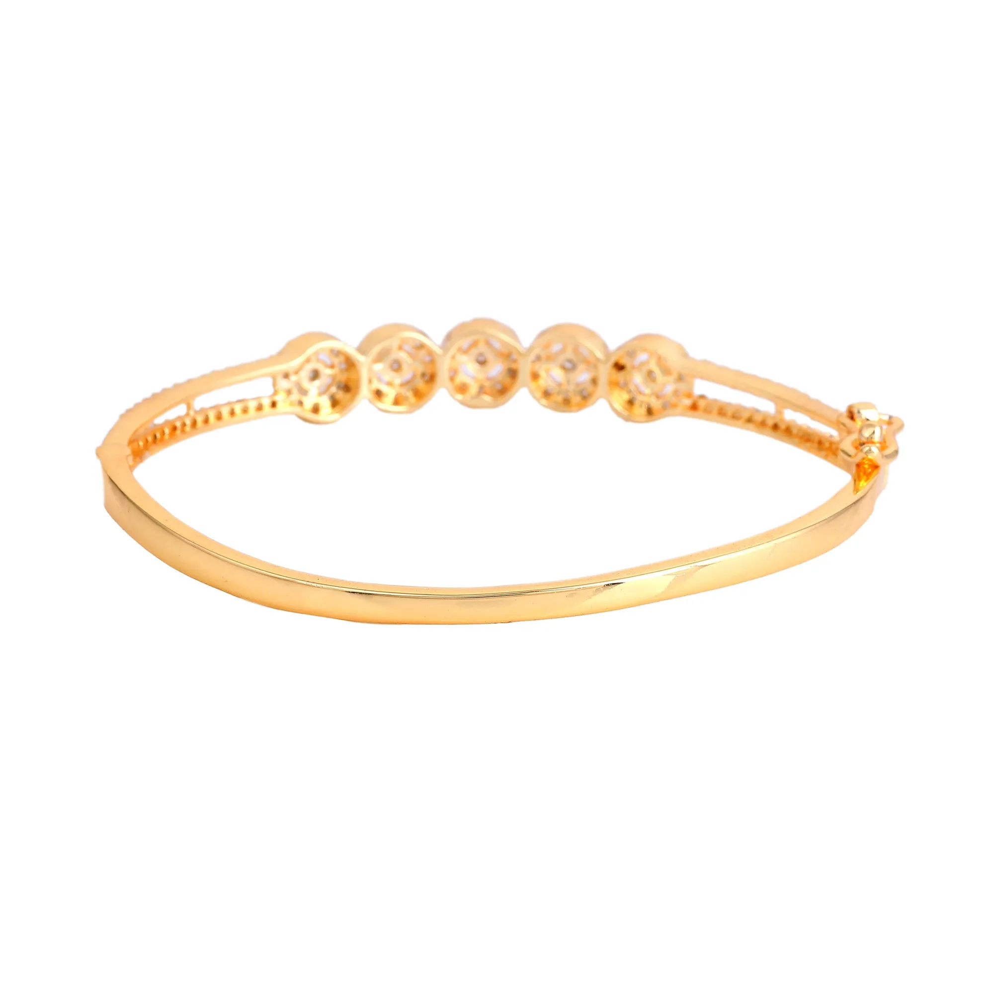 Estele Eternal Radiance: Delicate & Lightweight American Diamond Bracelet with Glossy Gold Plated for Women A Statement of Luxury & Grace