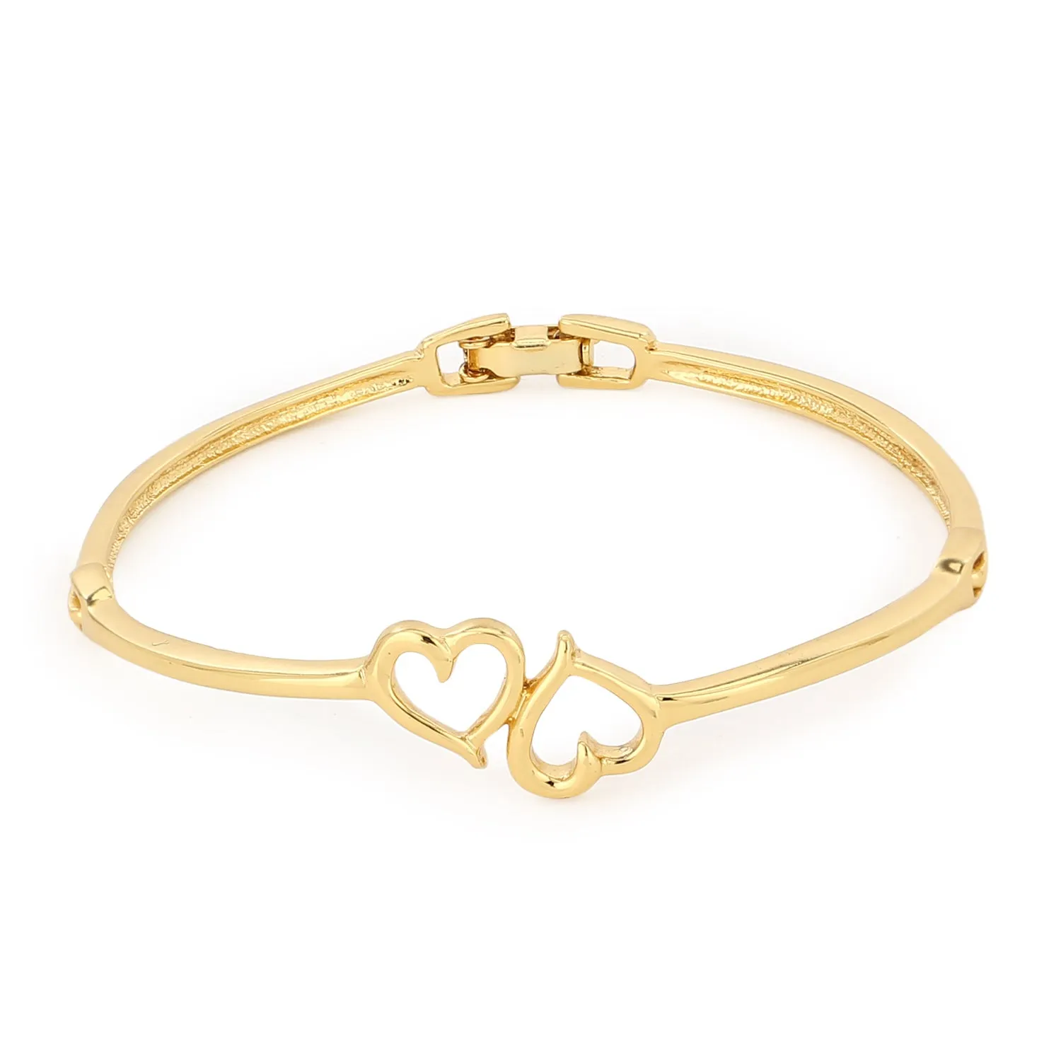 Estele gold plated Heart shape Design Bracelet for women