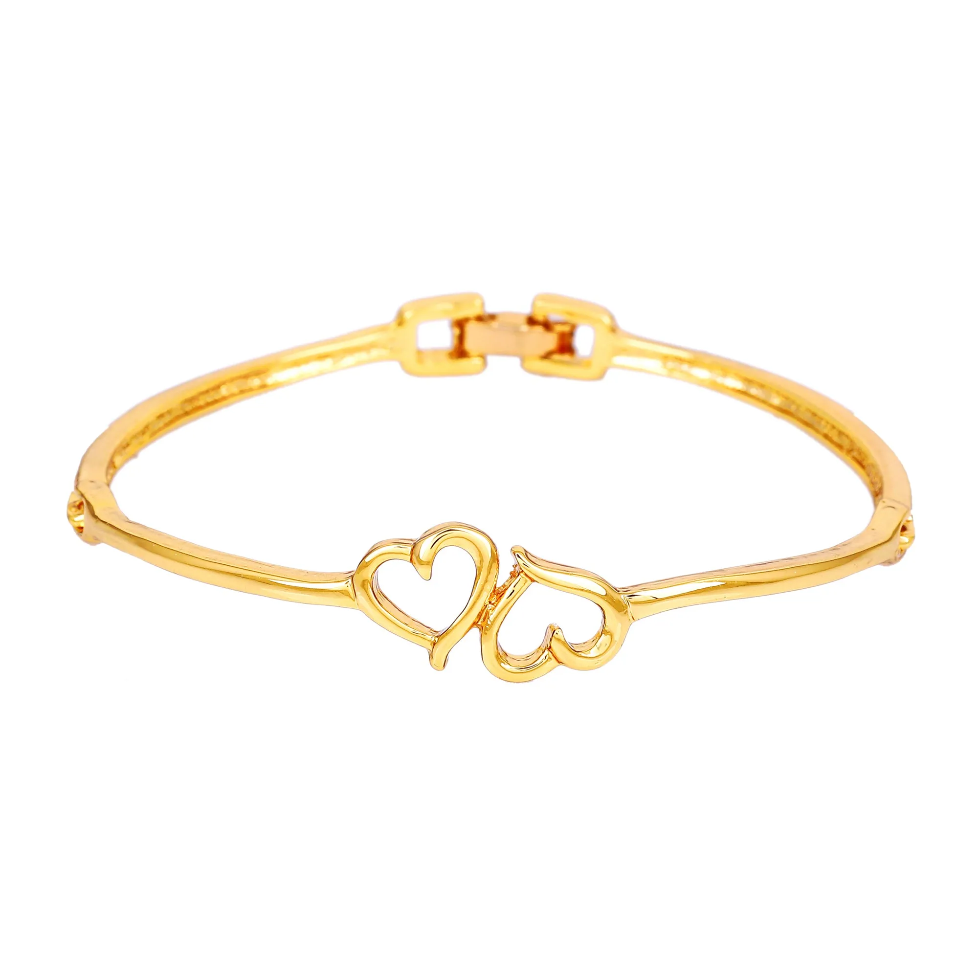 Estele gold plated Heart shape Design Bracelet for women