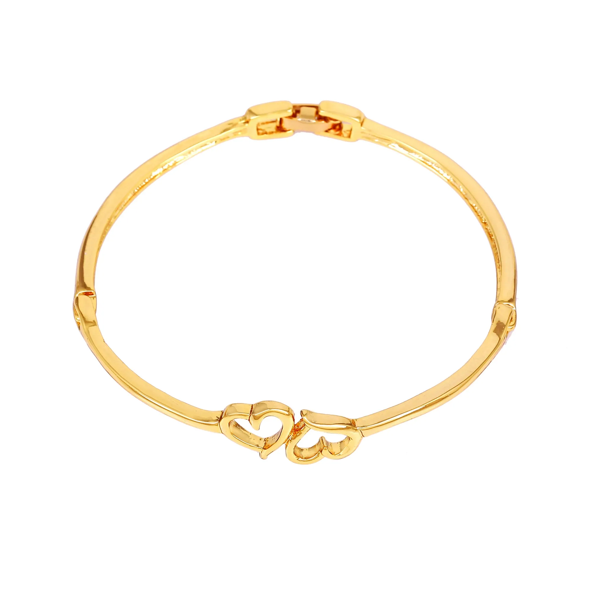 Estele gold plated Heart shape Design Bracelet for women
