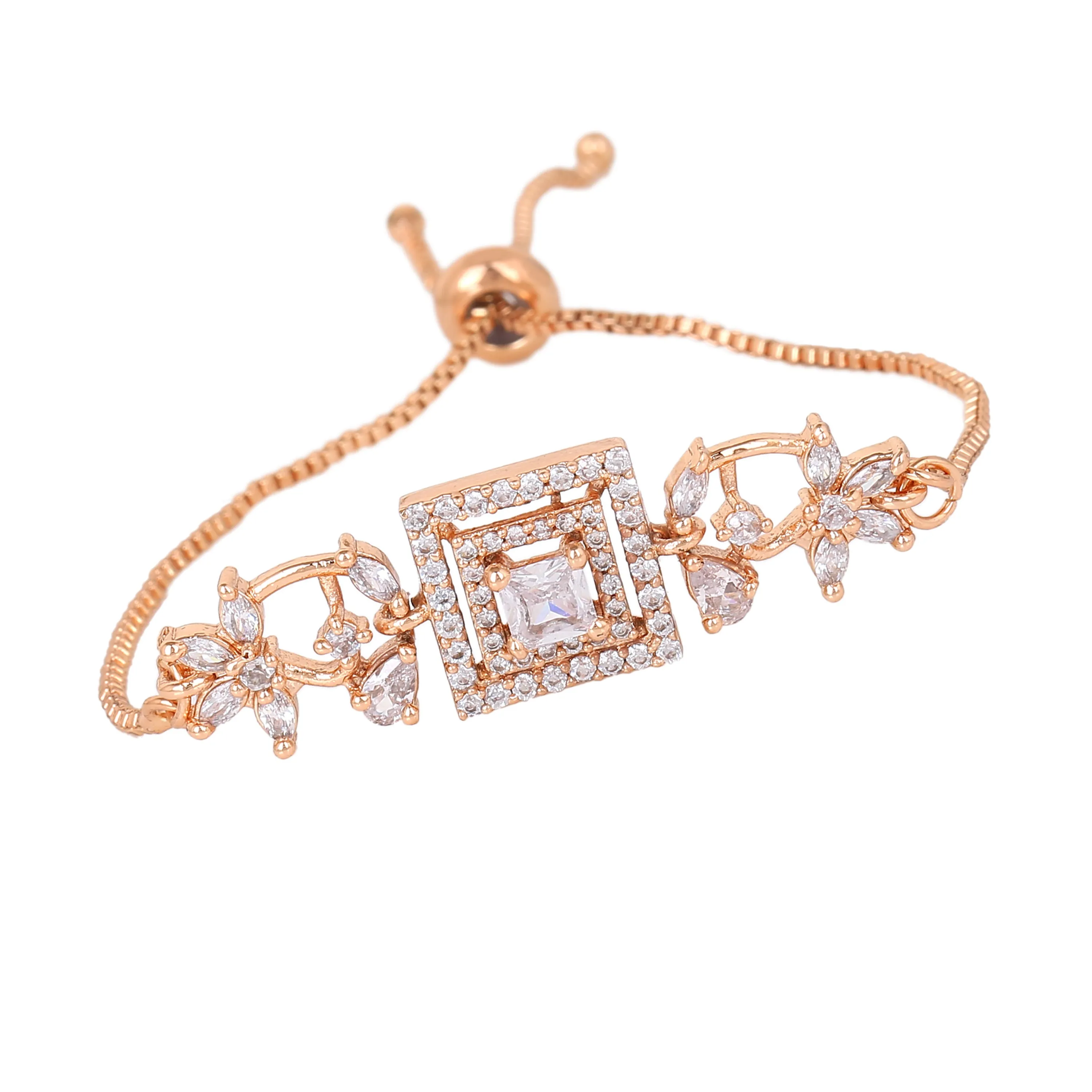 Estele Rose Gold Plated CZ Beautiful Bracelet for Women