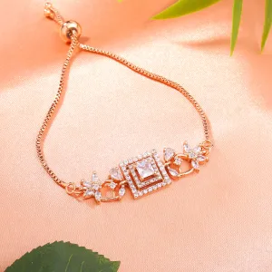Estele Rose Gold Plated CZ Beautiful Bracelet for Women