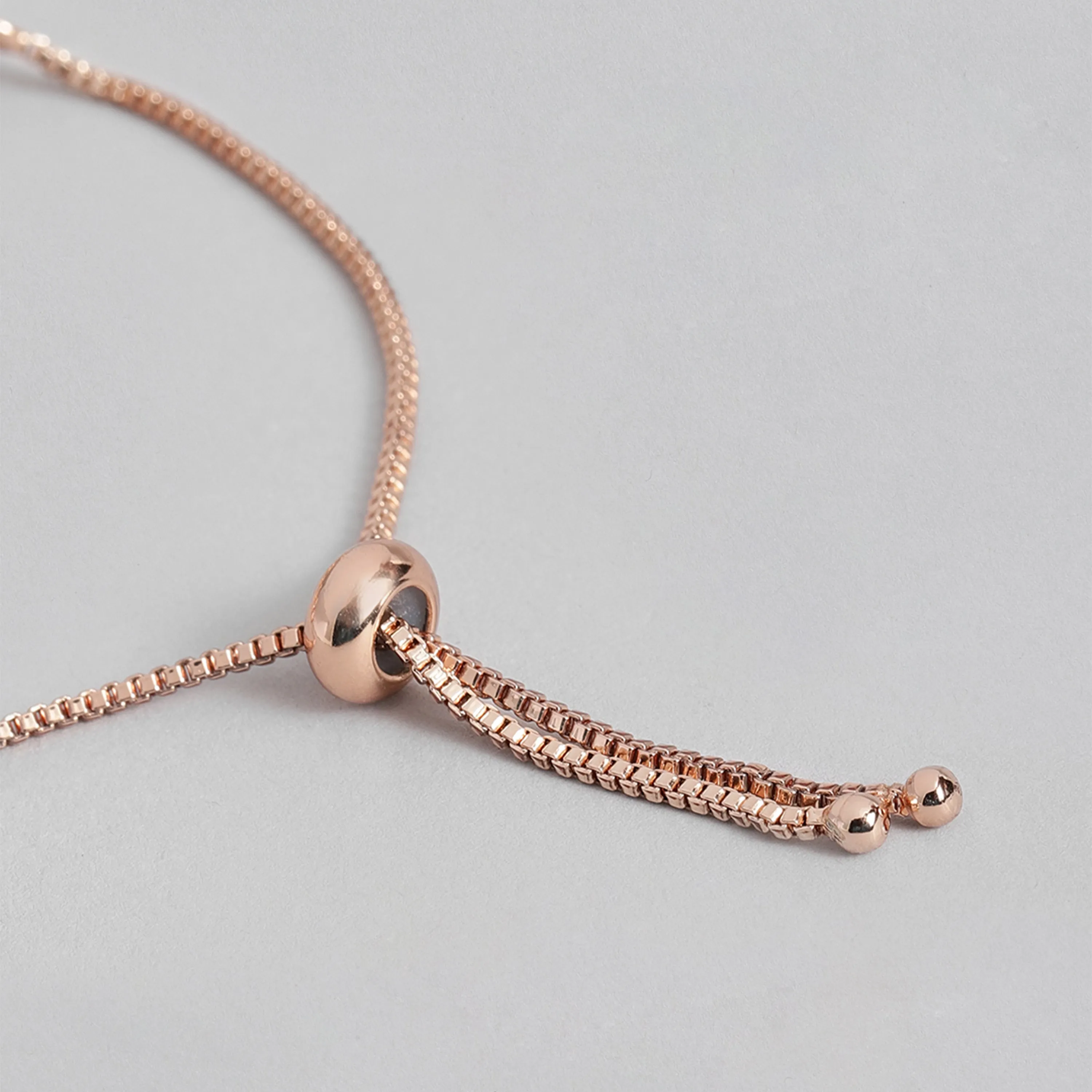 Estele Rose Gold Plated CZ Precious Pears Bracelet for Women
