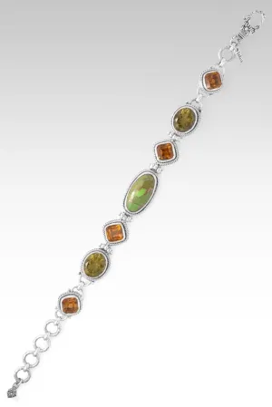 Every Fear Is Gone Bracelet? in Green Mohave Kingman Turquoise, Olive Quartz & Citrine