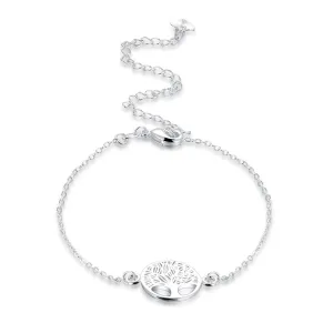 Fashion Beach Vintage Silver Charm Anklets 925 Jewelry Silver Plated Life Tree Pendant Ankle Bracelets Foot Chain Jewelry