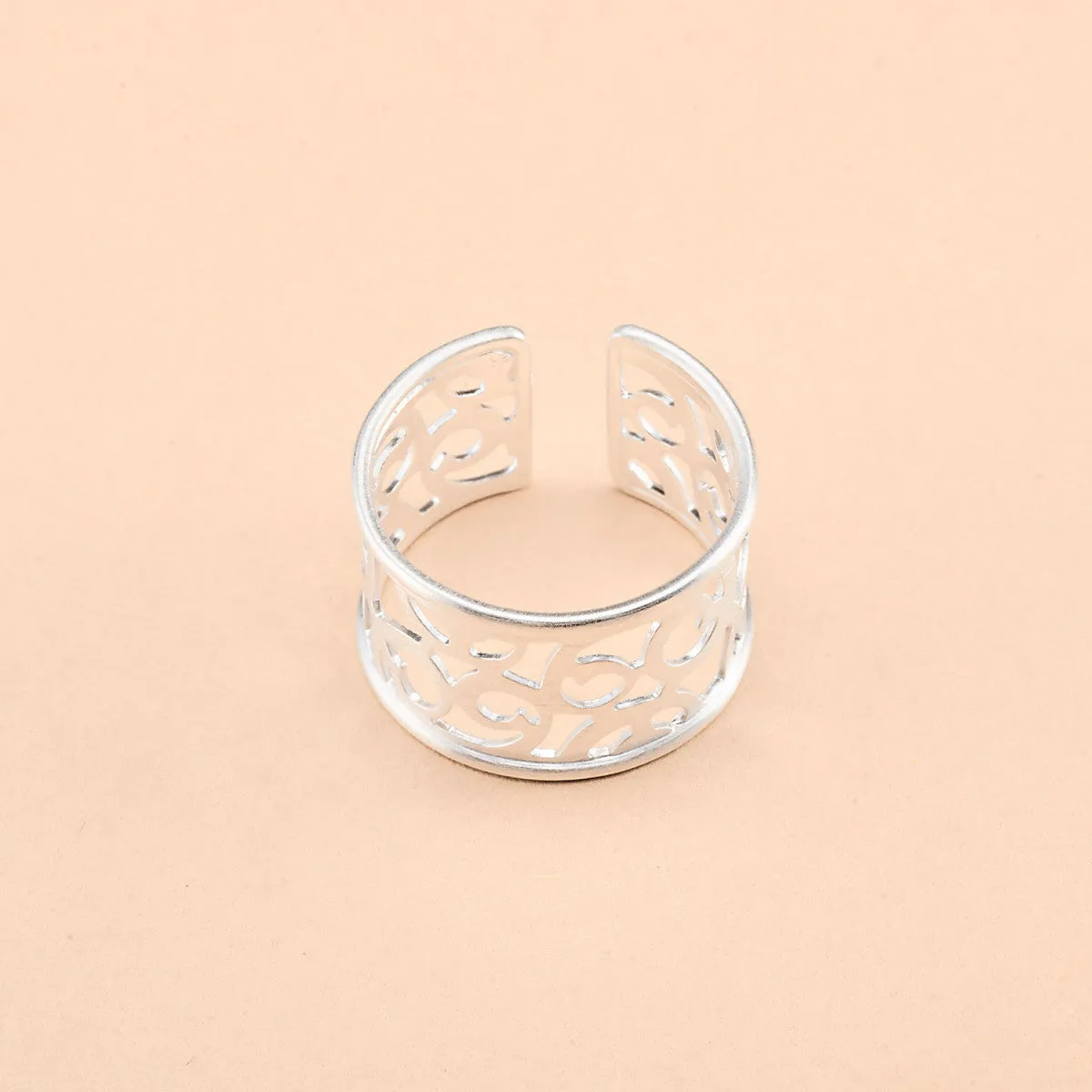 Floral Lace Silver Ring