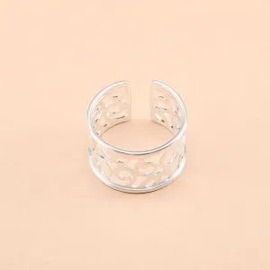 Floral Lace Silver Ring