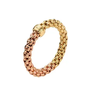 Fope Essentials 18ct Rose and Yellow Gold Ring