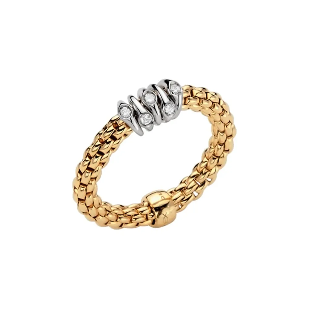 Fope Prima Collection 18k Flex'it Ring with Diamonds